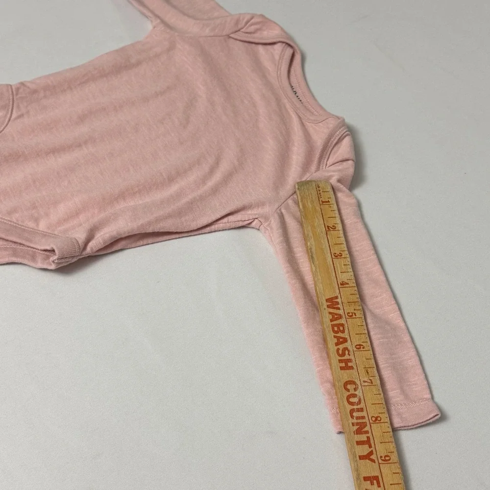 Old Navy Baby Girl‎ Long Sleeve Bodysuit Set 2PK Pink Geometric Solid 3-6M